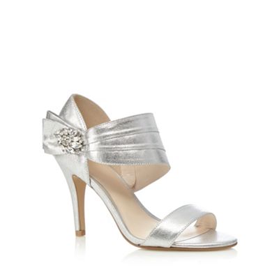 Silver 'Polly' high sandal shoes
